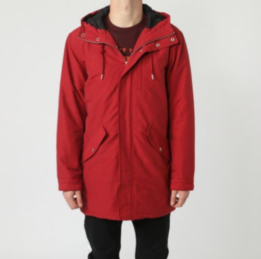 Parka - uni - rouge